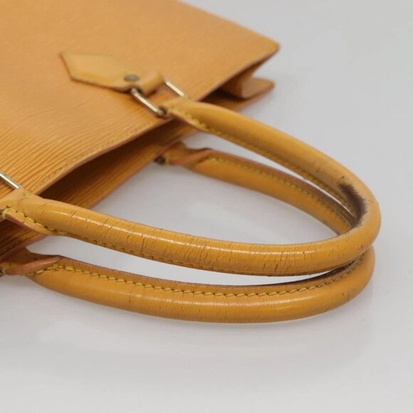 LOUIS VUITTON Epi Sac Plat Hand Bag Yellow M52079 LV Auth 121570 - Picture 9 of 16
